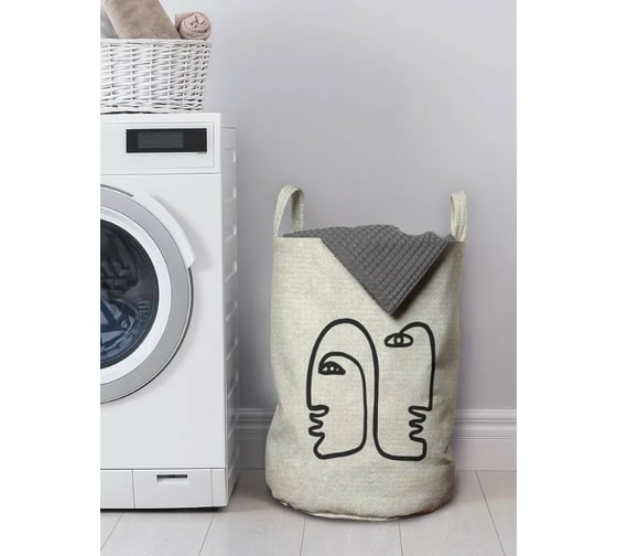 Изображение товара Корзина для хранения вещей JoyArty  Загадочные лица 35x50 см  gaba_385285_M