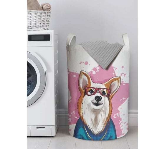 Изображение товара Корзина для хранения вещей JoyArty  Стильный корги 40x60 см  gaba_385294_L