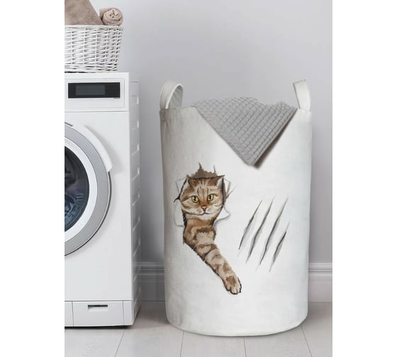 Изображение товара Корзина для хранения вещей JoyArty  Озорной кот 40x60 см  gaba_385295_L