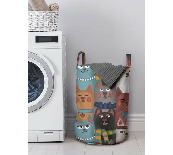 Изображение товара Корзина для хранения вещей JoyArty  Колоритные котики 35x50 см  gaba_378654_M