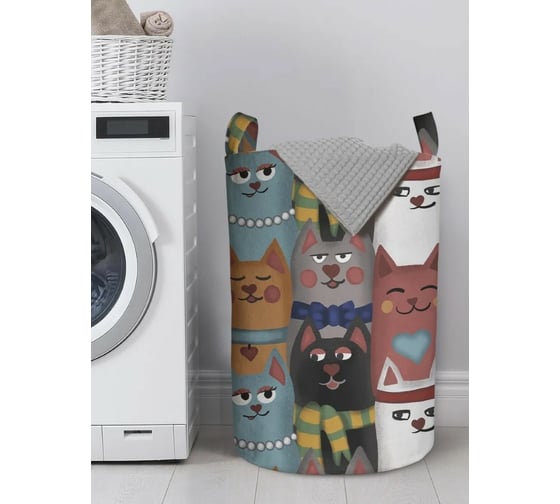 Изображение товара Корзина для хранения вещей JoyArty  Колоритные котики 40x60 см  gaba_378654_L