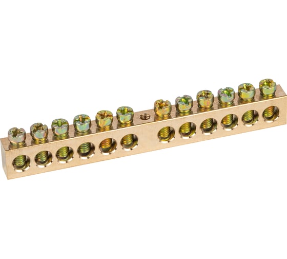 Изображение товара Шина ЭРА NO12232 PEN земляноль 8x12мм 12/1 латунная крепеж по центру (Упаковка 10 шт) Б0047247