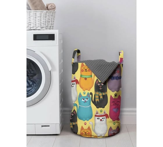 Изображение товара Корзина для хранения вещей JoyArty  Стильные котики 35x50 см  gaba_378649_M