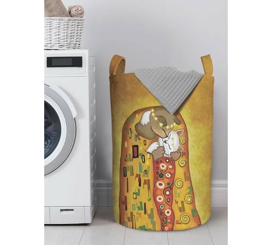 Изображение товара Корзина для хранения вещей JoyArty  Поцелуй котиков 40x60 см  gaba_385273_L