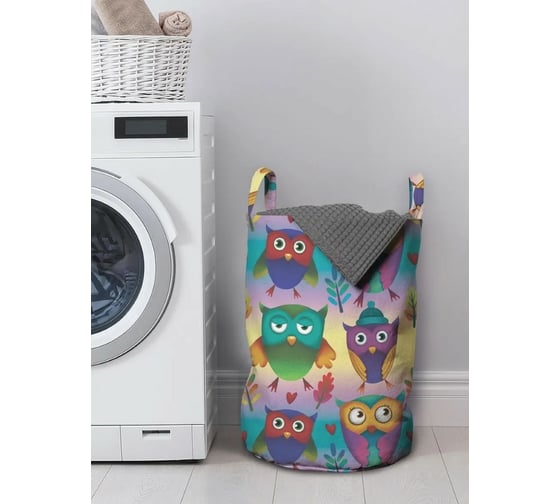 Изображение товара Корзина для хранения вещей JoyArty  Собрание сов 35x50 см  gaba_378652_M