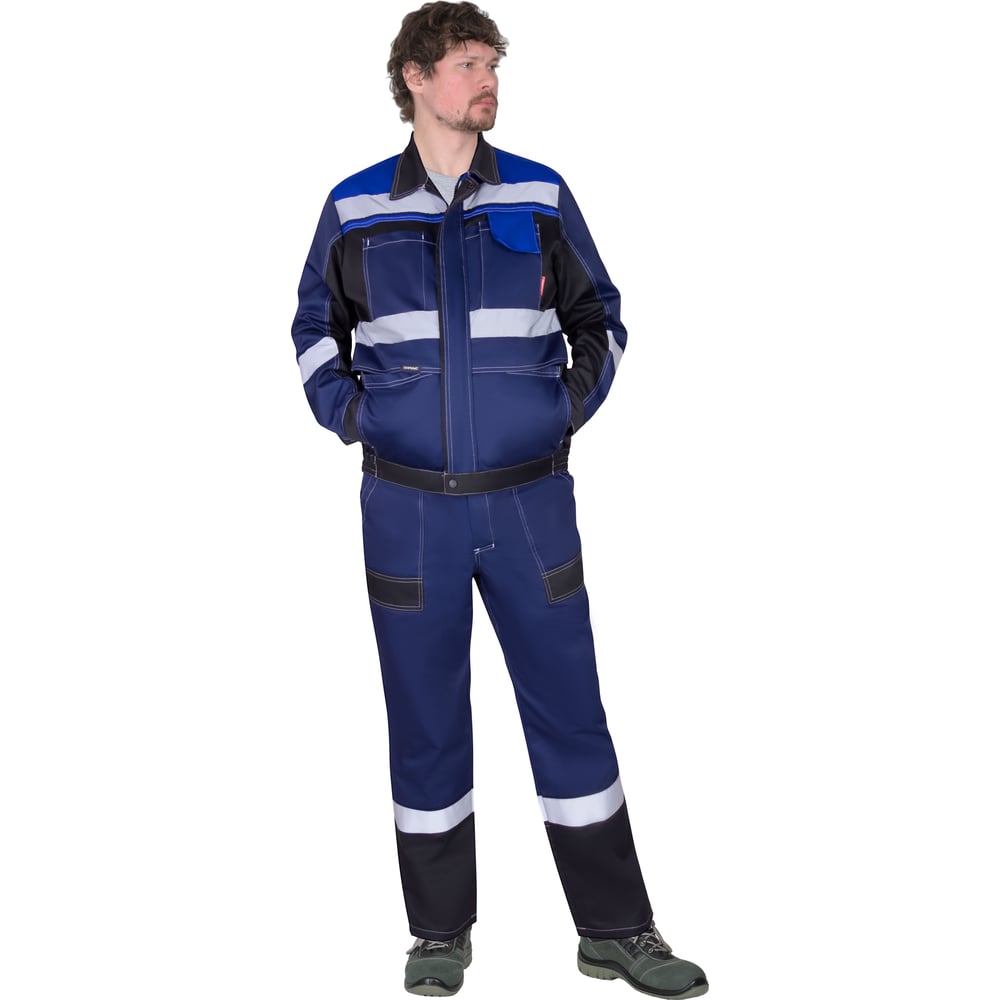 Изображение товара Костюм СИРИУС "Виват"-Р, куртка, п/к темно-синий с черным, васильком и СОП 50 мм р.104-108/170-176 (ЧЗ) 152195-р