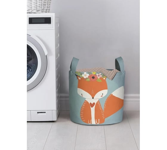 Изображение товара Корзина для хранения вещей JoyArty  Скромная лисичка 35x35 см  gaba_378476_S