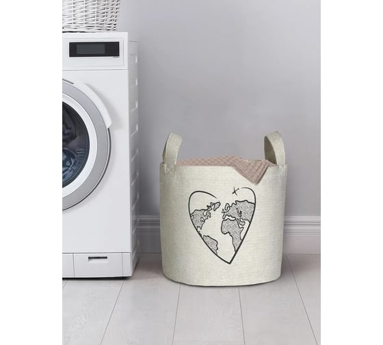 Изображение товара Корзина для хранения вещей JoyArty  Любовь к путешествию 35x35 см  gaba_385281_S