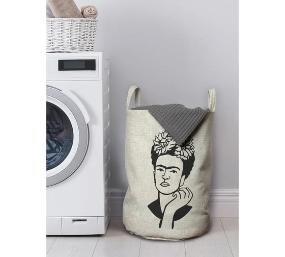 Изображение товара Корзина для хранения вещей JoyArty  Фрида с цветами 35x50 см  gaba_385275_M