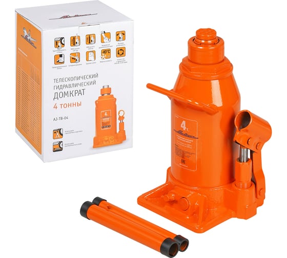 Изображение товара Телескопический домкрат Airline 4 т, в сумке, MIN - 229 мм, MAX - 535 мм AJ-TB-04