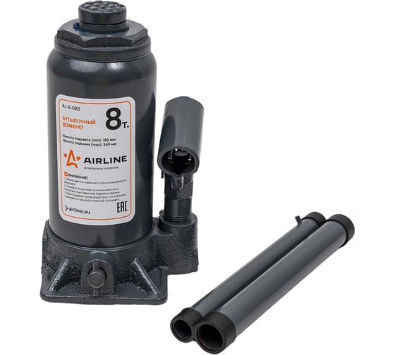 Изображение товара Бутылочный домкрат Airline S 8 т, MIN - 200 мм, MAX - 385 мм AJ-B-08S