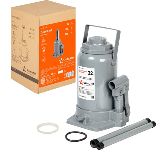 Изображение товара Бутылочный домкрат Airline S 32 т, MIN - 255 мм, MAX - 405 мм AJ-B-32S