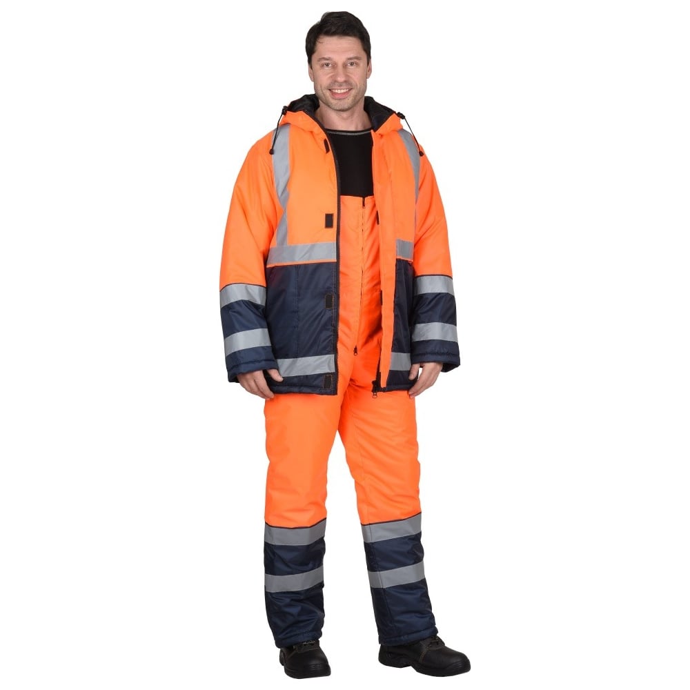 Изображение товара Костюм СИРИУС МАГИСТРАЛЬ-3 мужской защитный с оранжевыми и синими элементами