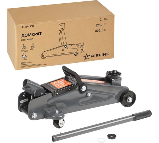Изображение товара Подкатной домкрат Airline 2 т, MIN - 135 мм, MAX - 330 мм AJ-2F-330