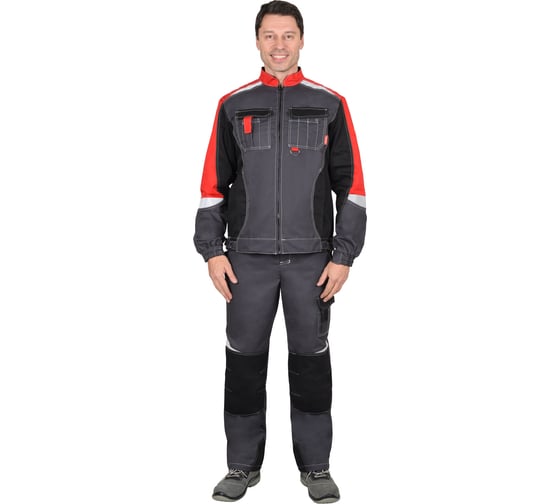 Изображение товара Куртка СИРИУС "Фаворит-Мега", серый/красный/черный СОП Тк. Rodos р. 112-116/170-176 (ЧЗ) 46693