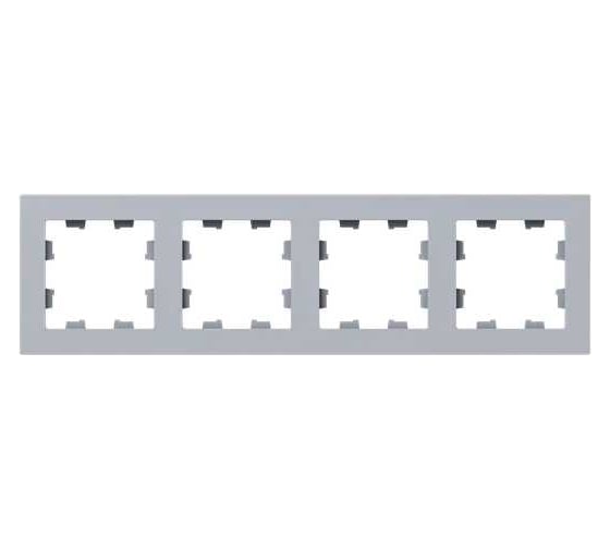 Изображение товара Рамка EKF Эпика 4-местная, алюминий, пластик UP1-FPA-04