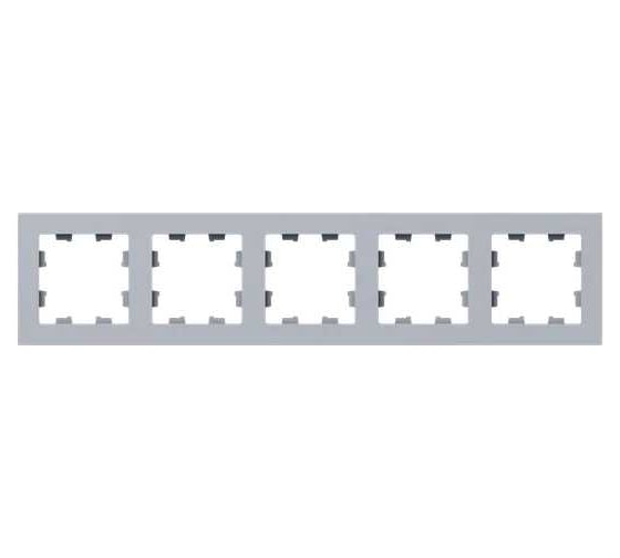 Изображение товара Рамка EKF Эпика 5-местная, алюминий, пластик UP1-FPA-05