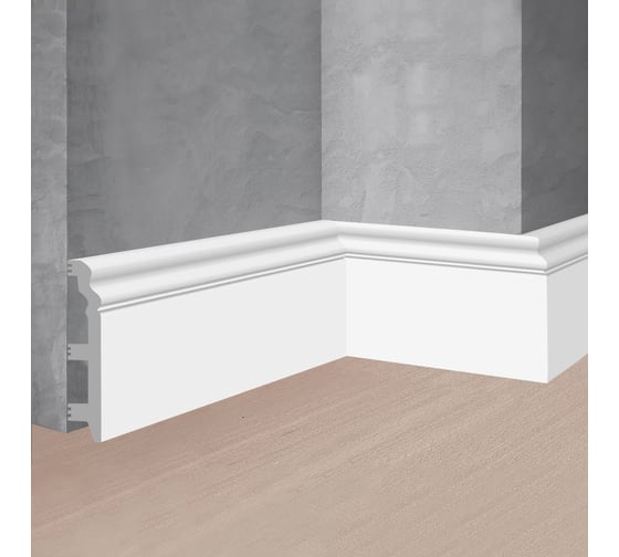 Изображение товара Напольный плинтус Stenopol 120х23х2000 мм под покраску C7233