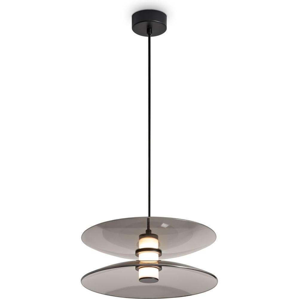 Изображение товара Подвесной светильник Freya FR5537PL-L6B1 декоративный черный с дымчатым плафоном