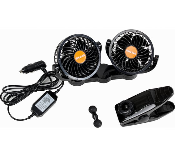 Изображение товара Вентилятор Крал 24V Двойной с прищепкой Т606 Turbo 3745