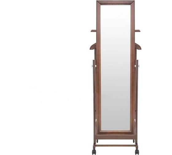 Изображение товара Костюмная вешалка Мебелик В 24Н с зеркалом на колесах средне-коричневый 875