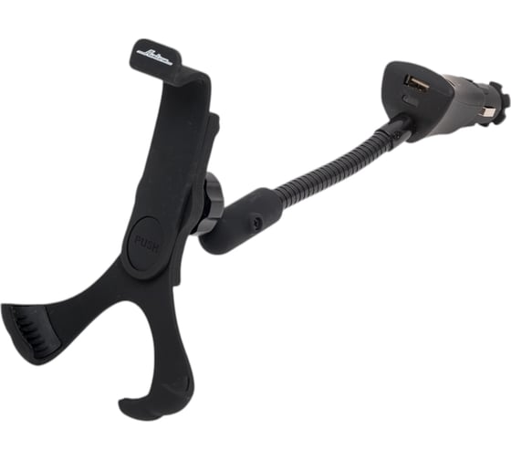 Изображение товара Держатель для телефона/навигатора Airline в прикуриватель, на длинной штанге с зарядкой USB AMS-F-06