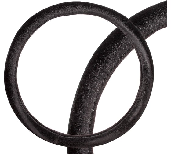 Изображение товара Оплетка на руль Airline искусственный мех, черная, 38 см/M AWC-SF-09M