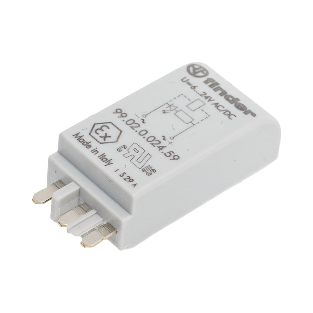 Изображение товара Зеленый светодиод Finder 6-24В AC/DC модуль индикации и защиты