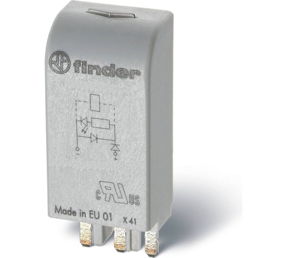 Изображение товара Зелёный светодиод + варистор Finder /= 110-240В AC/DC, 9902023098