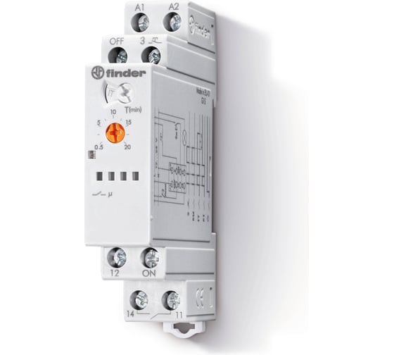 Изображение товара Модульное многофункц. электронное импульсное реле Finder со сбросом, 1 но конт. 16а , 136182300000