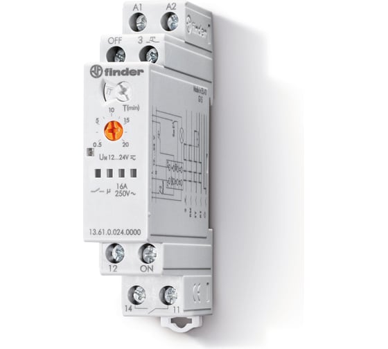 Изображение товара Модульное электронное импульсное реле Finder с центральным включением и выключением, , 136100240000