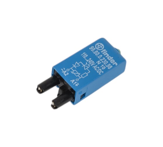 Изображение товара Модуль индикации и защиты Finder Зеленый светодиод +варистор = 110-240В AC/DC, 9980023098