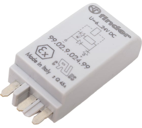 Изображение товара Зелёный светодиод + диод Finder стандартная полярность = 6-24В DC, 9902902499