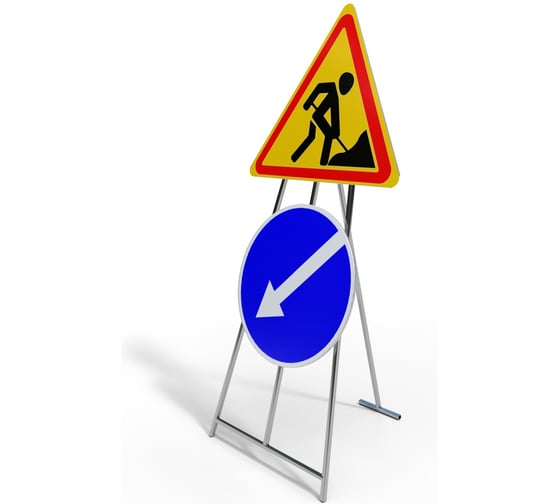 Изображение товара Стойка на два знака ООО ОПТИМА СЕРВИС + Знаки ТПР2 Аинж (1.25; 4.2.1/4.2.2) 00-00071432