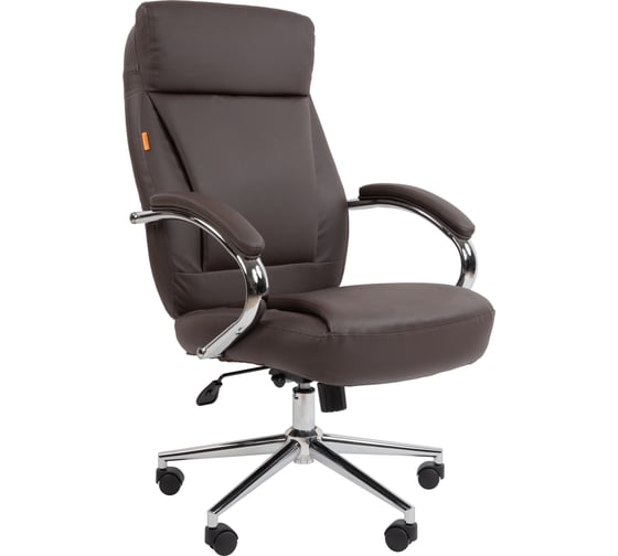 Изображение товара Офисное кресло CHAIRMAN 794 Россия хром экокожа коричневая 00-07163858