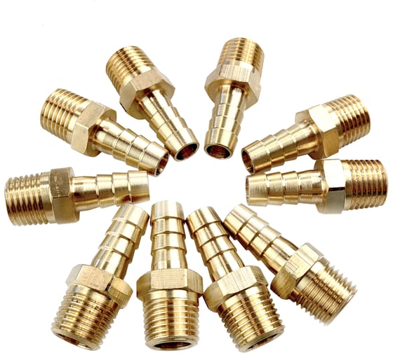 Изображение товара Штуцер Профитт латунный пневмо 1/4" НР - 8 мм, 10 шт 9276607