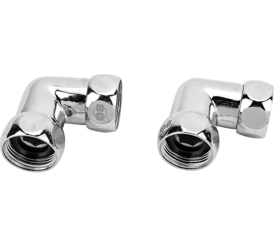 Изображение товара Уголок для полотенцесушителя SG  г/г 3/4"х3/4", хром, 2 шт 740SCH0505