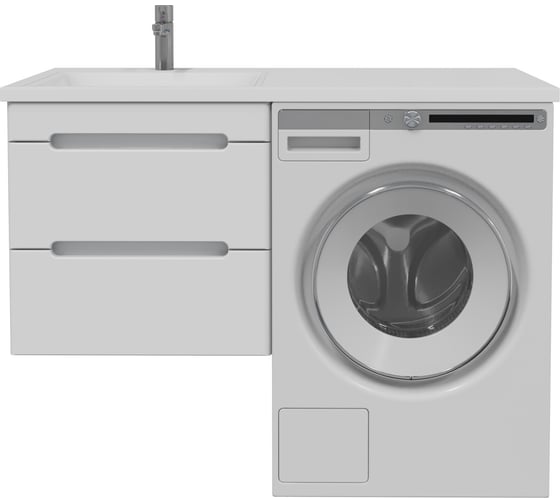 Изображение товара Тумба с раковиной RUVANN DUET 50 + Даллас 110 левый в ванную подвесная Т.DUET.П-50П-KIT-DAL110L