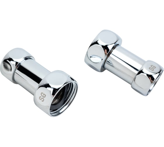 Изображение товара Прямое соединение для полотенцесушителя SG г/г 1"х3/4", хром, 2 шт 730SCH1005