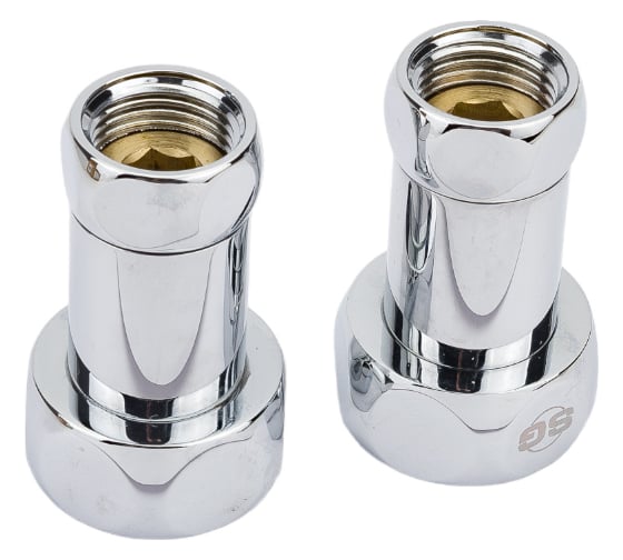 Изображение товара Прямое соединение для полотенцесушителя SG г/г 1"х1/2", хром, 2 шт 730SCH1004