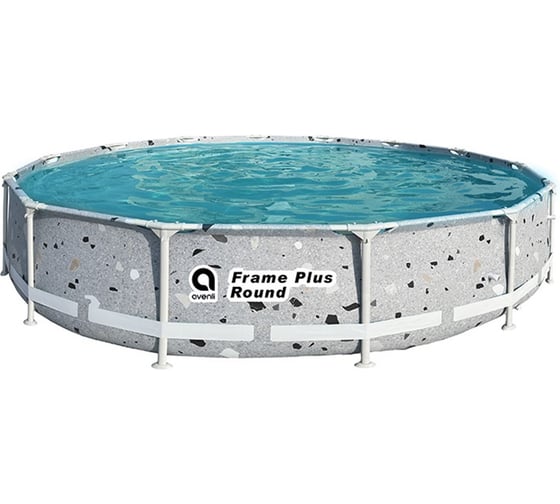 Изображение товара Бассейн каркасный круглый с усиленной рамой Avenli 427х84 см, 10825 л, 12022EUV59 (цвет кварц, с фильтр-насосом) 109408