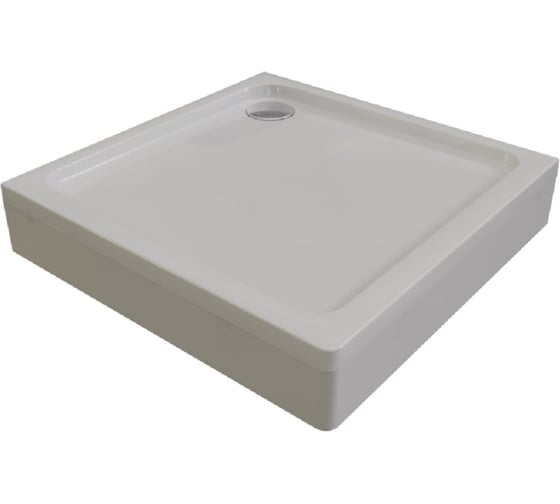 Изображение товара Поддон к душевому углу Радомир Берген SQ 80x80 (квадратный поддон на раме-подставке с устройством слива (хром), панель) 1-11-2-0-0-346