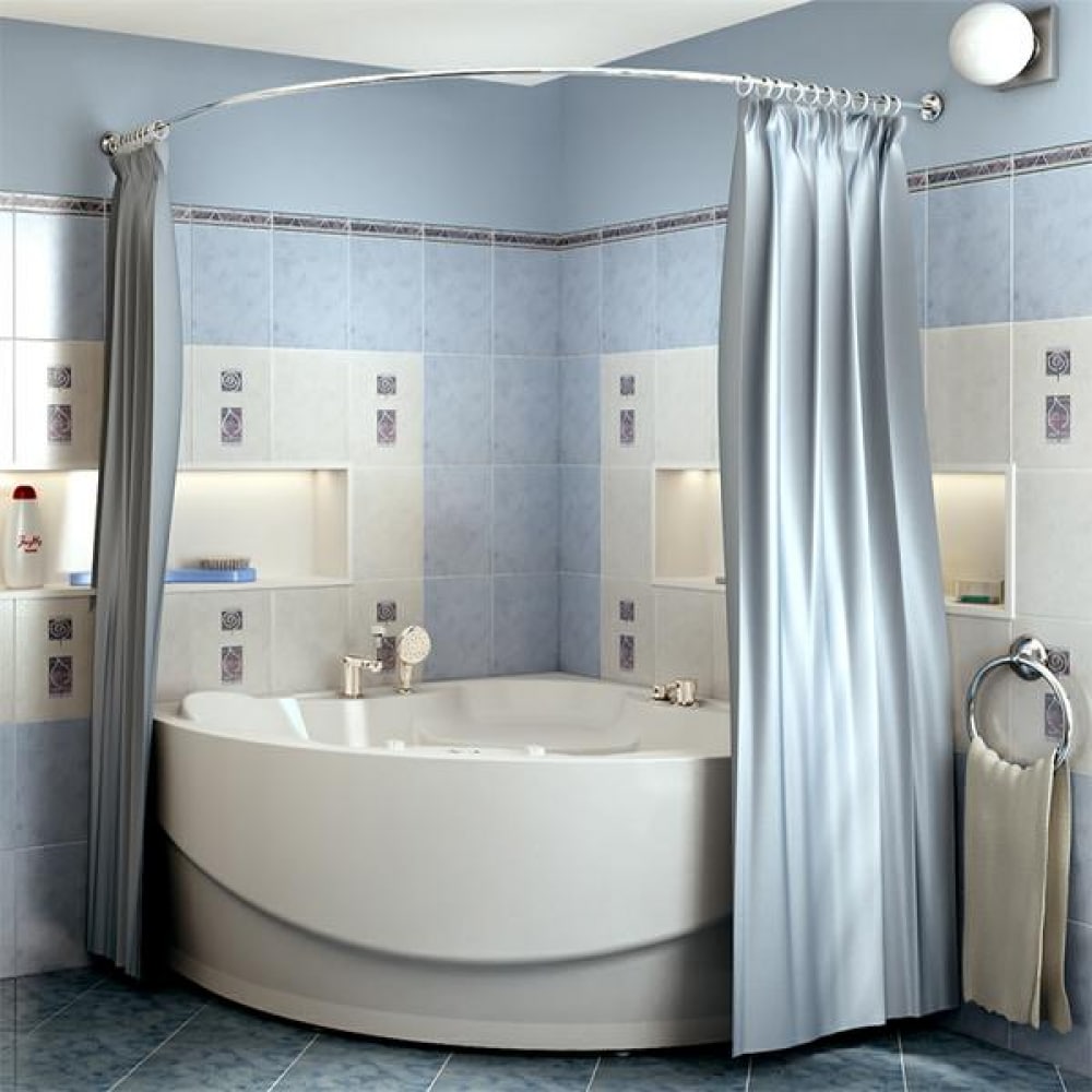 Карниз для шторы на ванну Сандра Радомир двуспальная кровать сандра кремово белый металл 140х200 см