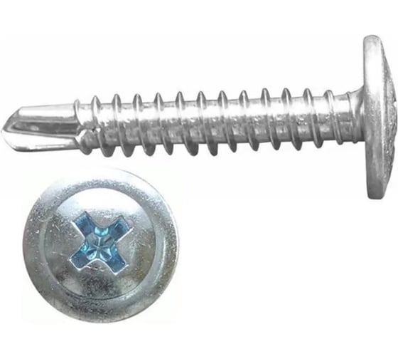 Изображение товара Саморез с прессшайбой 4,2x16 со сверлом, цинк, 1000 шт. ВИ 1299252