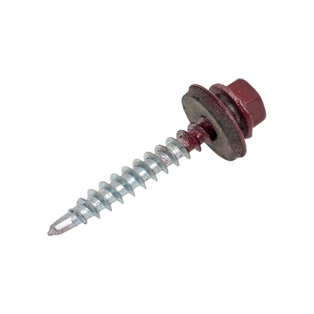 Изображение товара Саморез кровельный 4,8x35 RAL 3005 винно-красный для деревянных оснований
