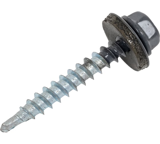 Изображение товара Саморез кровельный 4,8x35 RAL 7024 графитовый серый, по дереву (1кг) ВИ 1299287