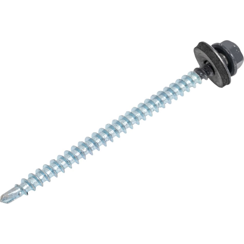 Изображение товара Саморез кровельный 4,8x70 RAL 7024 графитовый серый по дереву 30 шт