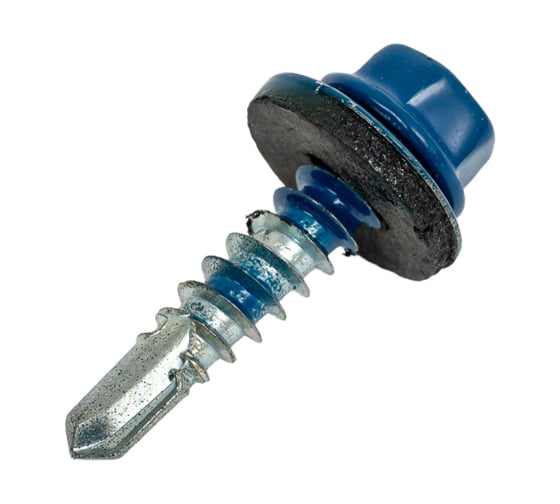 Изображение товара Саморез кровельный 5,5x25 RAL 5005 сигнальный синий, по металлу (90шт.) ВИ 1299177