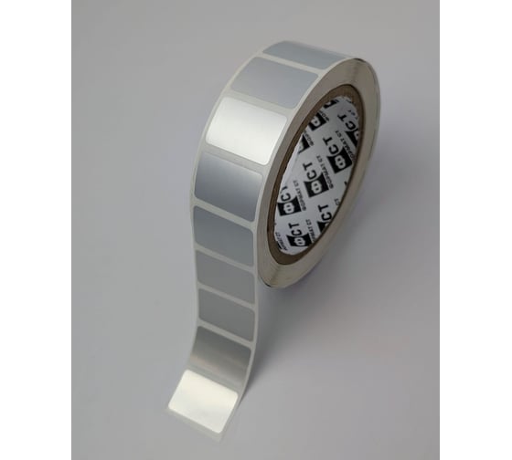 Изображение товара Этикетка Формат СТ серебристый полиэстер 30x20мм, 1шт./ряд, 3тыс.шт./упак. ФСТ-6879-3020-1-3