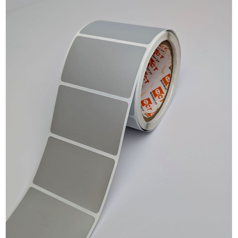 Изображение товара Этикетка Формат СТ серебристый полиэстер 100x150мм, 1шт./ряд, 0,4тыс.шт./упак. ФСТ-6879-100150-1-0,4